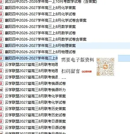 武汉九调推迟,往年试卷和答案QQ群里直接下载…-第16张图片-四季读书网