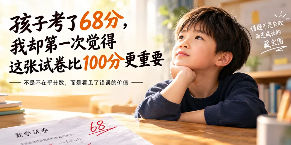 孩子考了68分,我第一次觉得这张试卷比100分更重要-第1张图片-四季读书网 孩子考了68分,我第一次觉得这张试卷比100分更重要-第1张图片-四季读书网