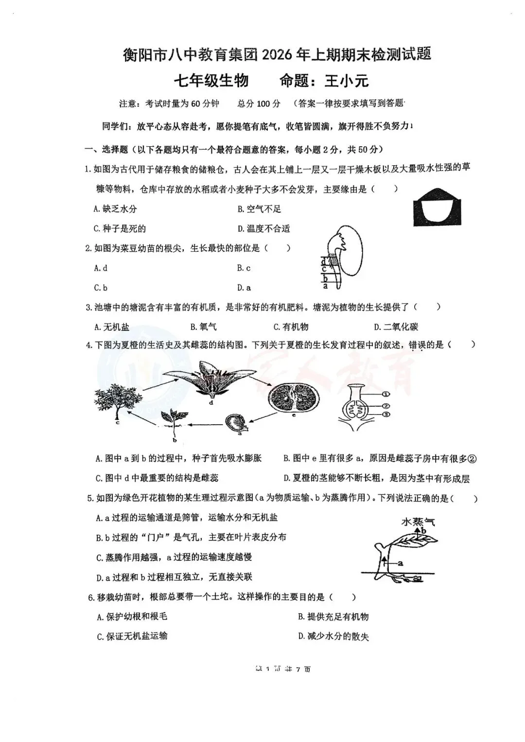 刚考完!成章初二入学考真题+答案,家长速收-第7张图片-四季读书网 刚考完!成章初二入学考真题+答案,家长速收-第7张图片-四季读书网