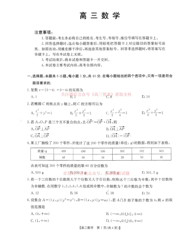 2027广东金太阳高三9月联考试卷及答案 (内附下载链接)-第4张图片-四季读书网 2027广东金太阳高三9月联考试卷及答案 (内附下载链接)-第4张图片-四季读书网