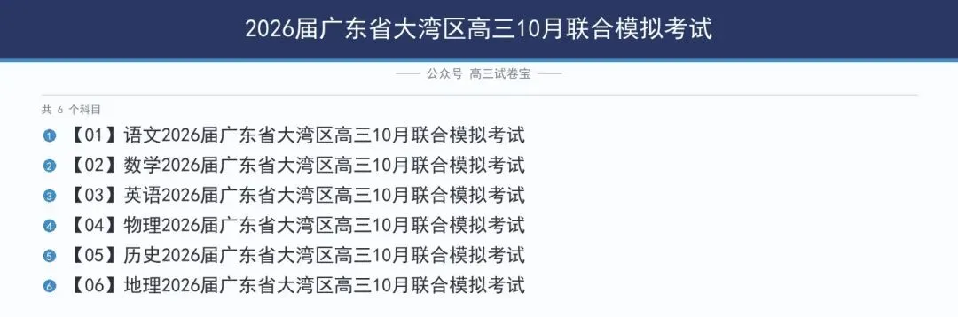 2026届广东省大湾区高三10月联合模拟考试-第2张图片-四季读书网 2026届广东省大湾区高三10月联合模拟考试-第2张图片-四季读书网