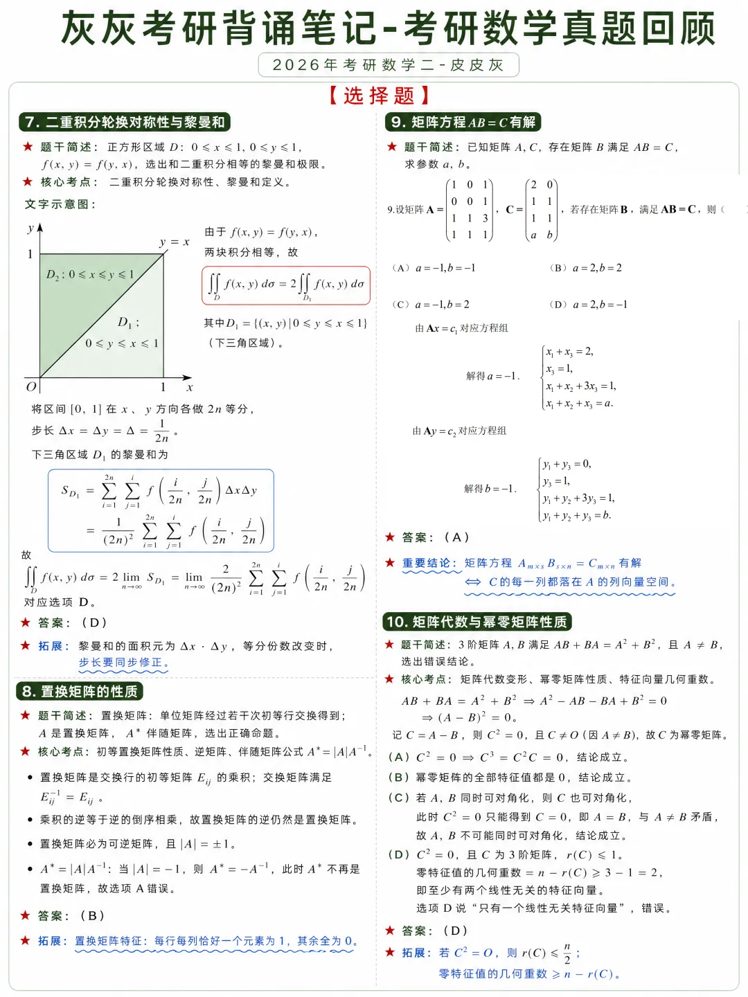 【2026年】考研数学二真题方法论-第3张图片-四季读书网