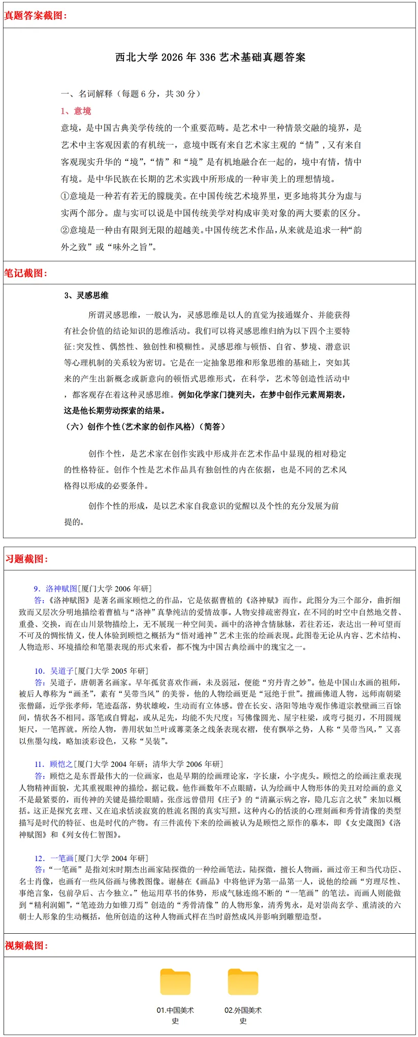 西北大学2027考研真题和资料 | 西北大学美术与书法考研336艺术基础911造型基础真题答案笔记习题!持续更新中…-第18张图片-四季读书网 西北大学2027考研真题和资料 | 西北大学美术与书法考研336艺术基础911造型基础真题答案笔记习题!持续更新中…-第18张图片-四季读书网