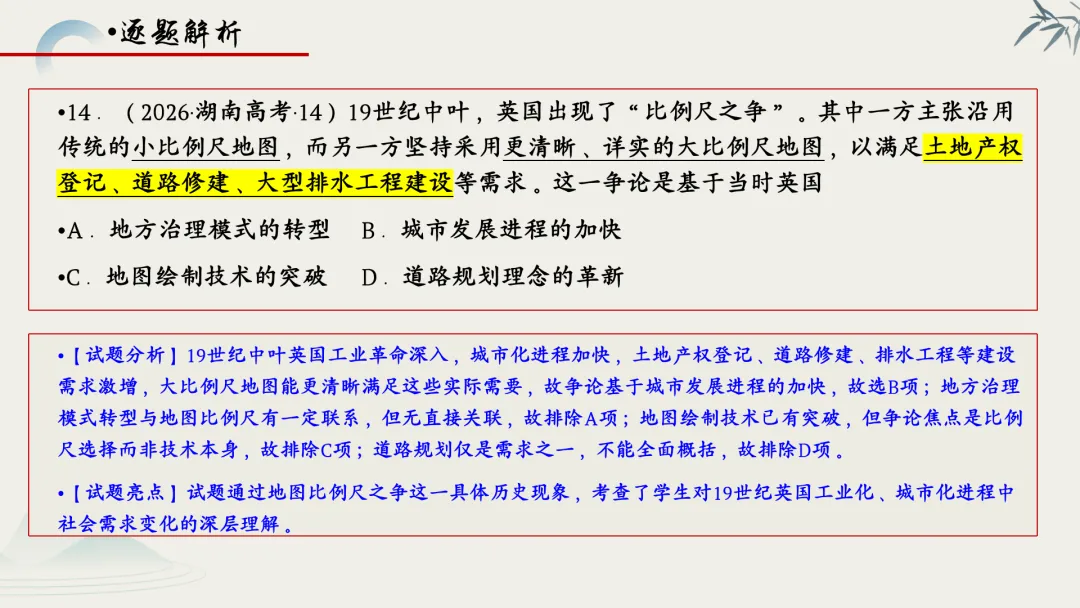 【真题解析】蔡佩雯:2026高考历史湖南卷深度解析及27届复习方略-第67张图片-四季读书网