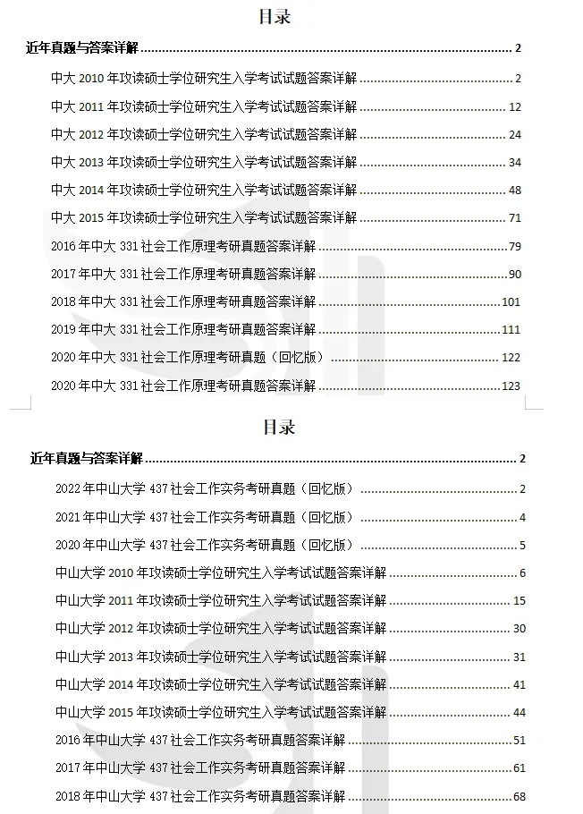 2027中山大学社工硕士考研专业课必备(含2005-2025年中大331社会工作原理437社会工作实务及答案+笔记习题资料)-第3张图片-四季读书网