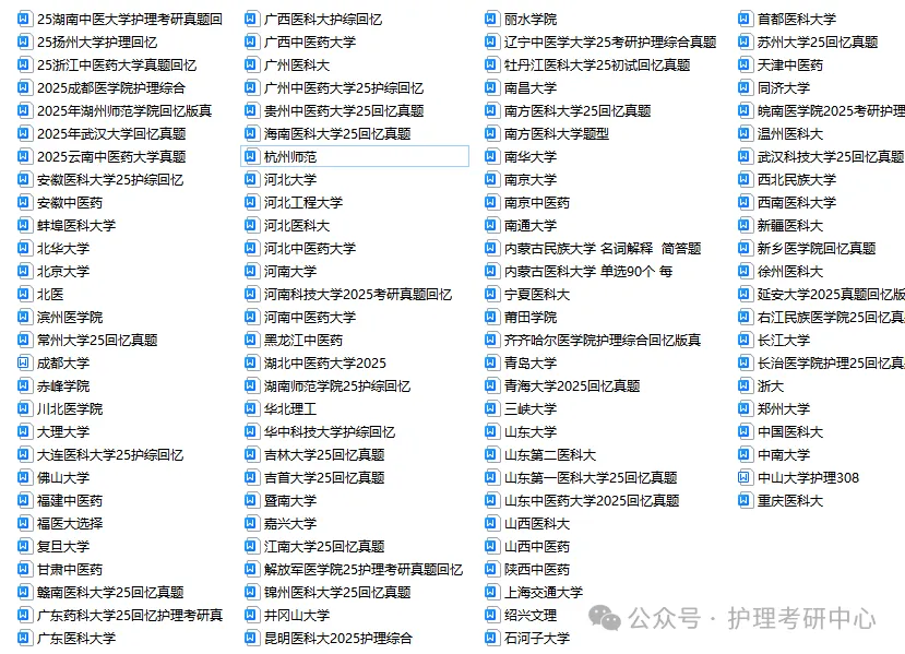 护理考研各院校历年真题汇总(23+24+25+26)-第3张图片-四季读书网