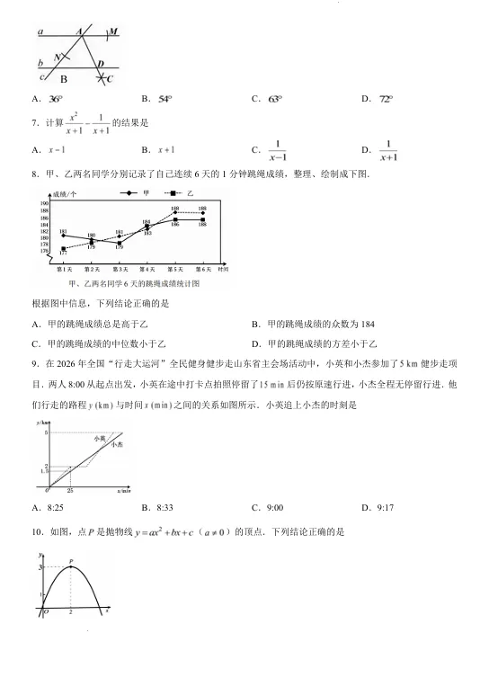 有更新!2026年山东各市中考真题汇总!-第7张图片-四季读书网 有更新!2026年山东各市中考真题汇总!-第7张图片-四季读书网