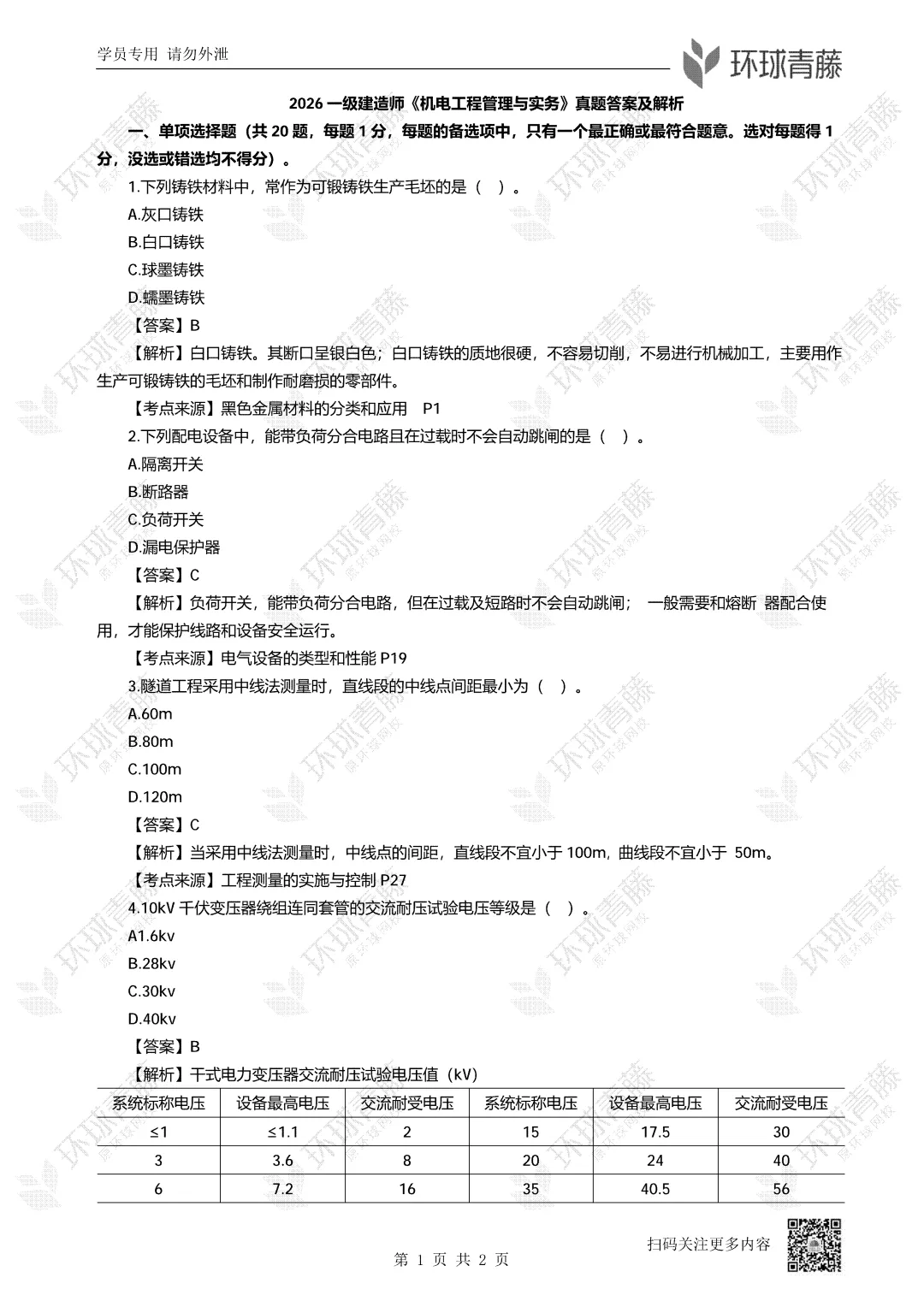 26年一建实务五科全科真题解析来啦!-第11张图片-四季读书网 26年一建实务五科全科真题解析来啦!-第11张图片-四季读书网