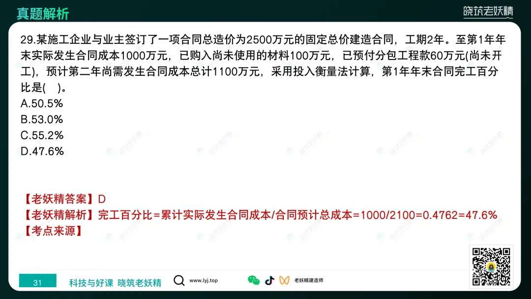 2026一建【经济】真题答案及解析完整版-第32张图片-四季读书网 2026一建【经济】真题答案及解析完整版-第32张图片-四季读书网