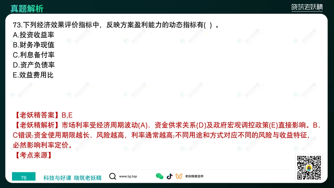 2026一建【经济】真题答案及解析完整版-第77张图片-四季读书网 2026一建【经济】真题答案及解析完整版-第77张图片-四季读书网