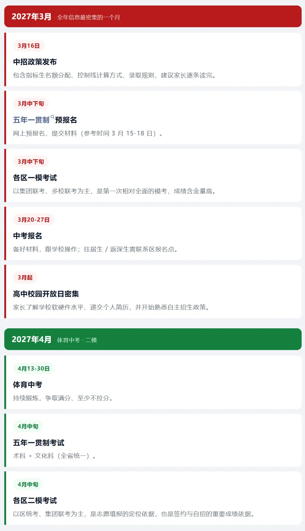 深圳中考资讯 | 2027届中考生全年时间轴:35个关键节点,一张图看清!建议收藏!-第5张图片-四季读书网