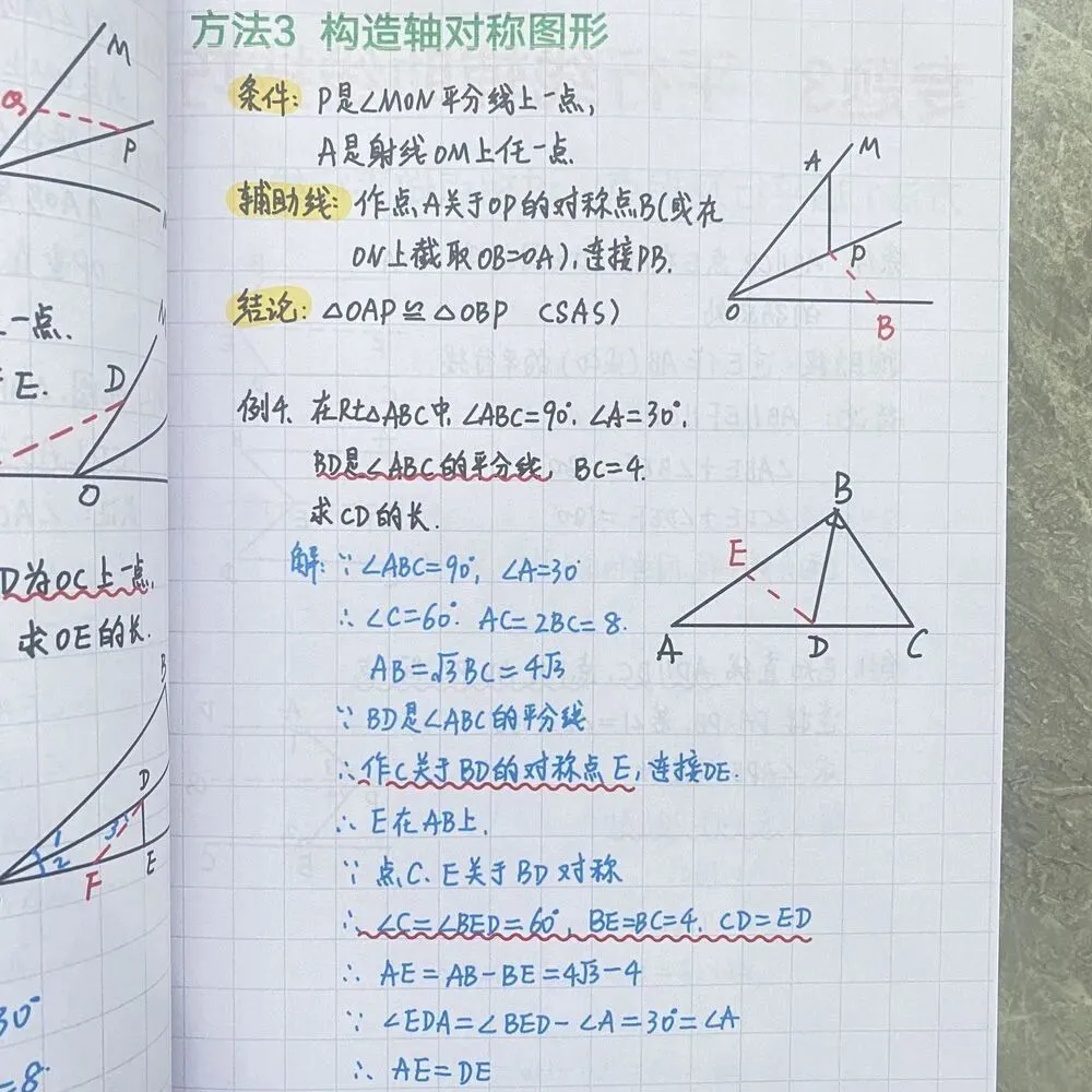 《(新中考)初中数学~几何辅助线大全(82种常用辅助线+典型例题解析)》 手拉手、半角模型、一线三等角…高频模型全收录-第9张图片-四季读书网