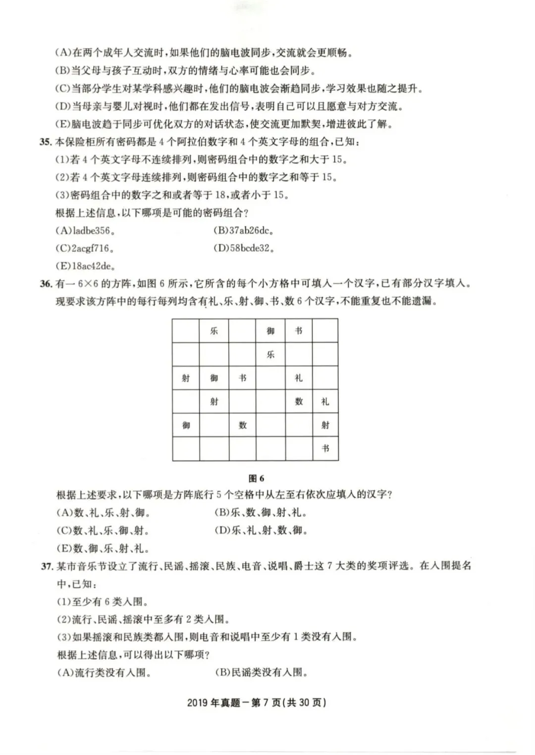 2019年考研199管理类综合真题及答案解析-第10张图片-四季读书网
