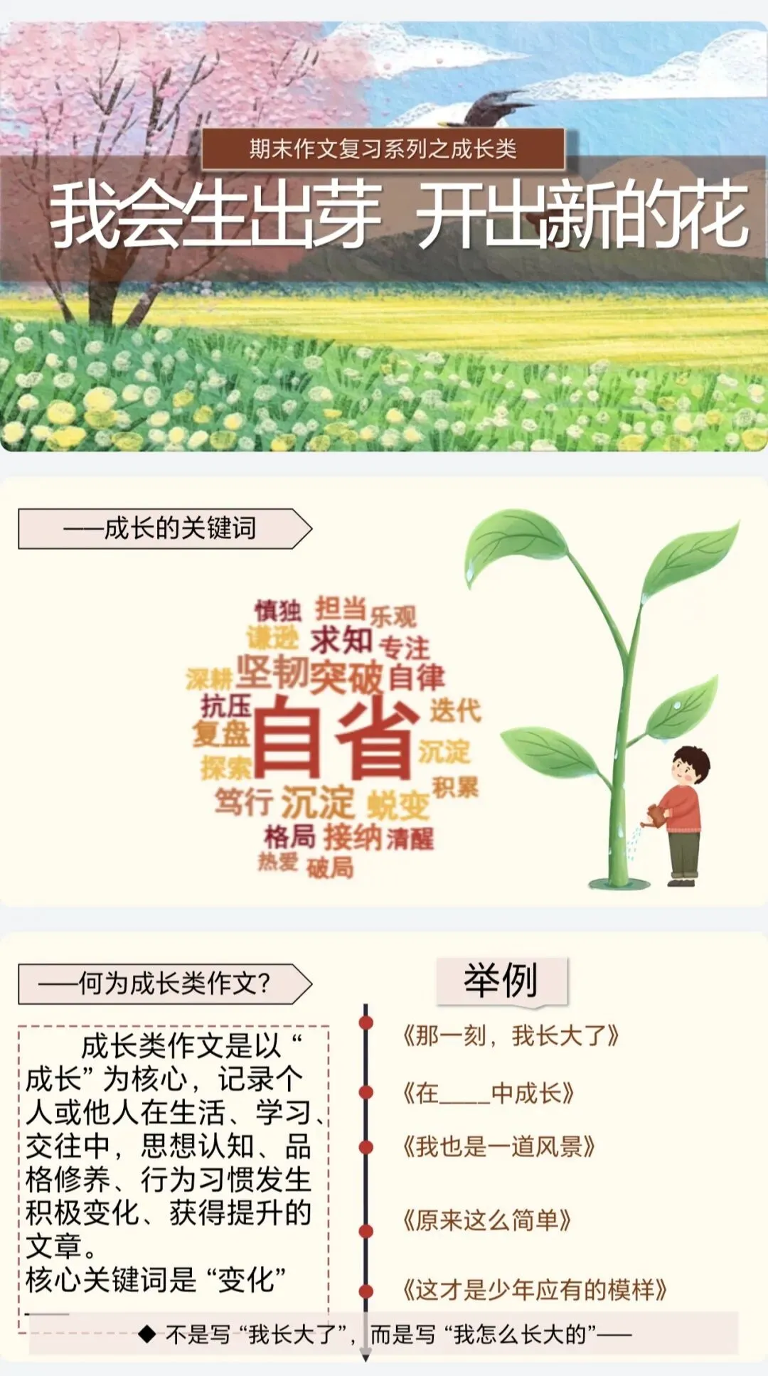 初中作文 中考作文 写作指导 成长类作文 起承转合-第1张图片-四季读书网