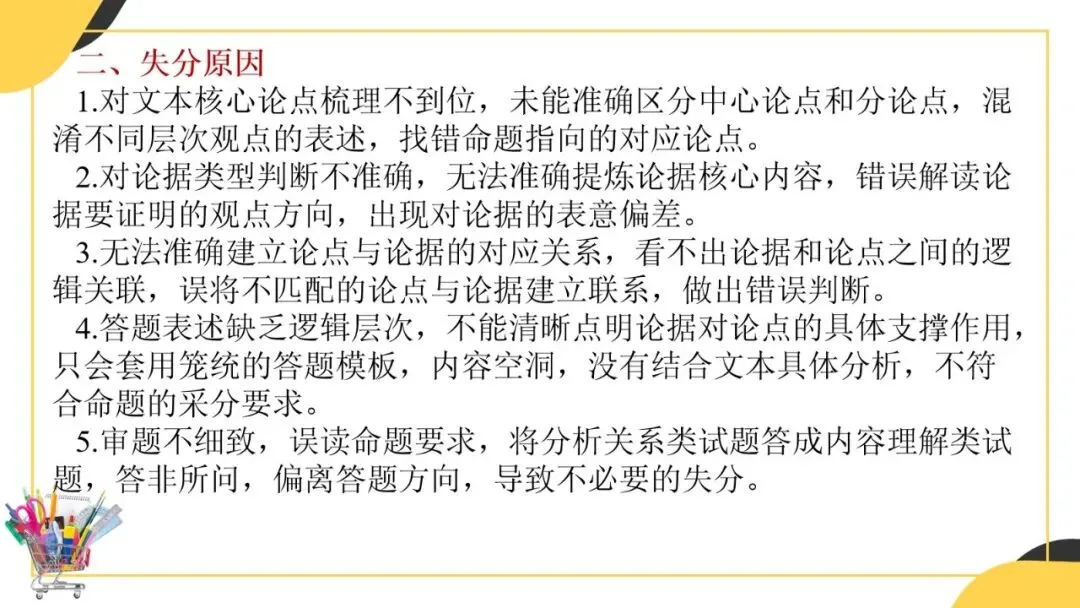 2027年中考语文一轮复习:论点与论据的关系-第4张图片-四季读书网