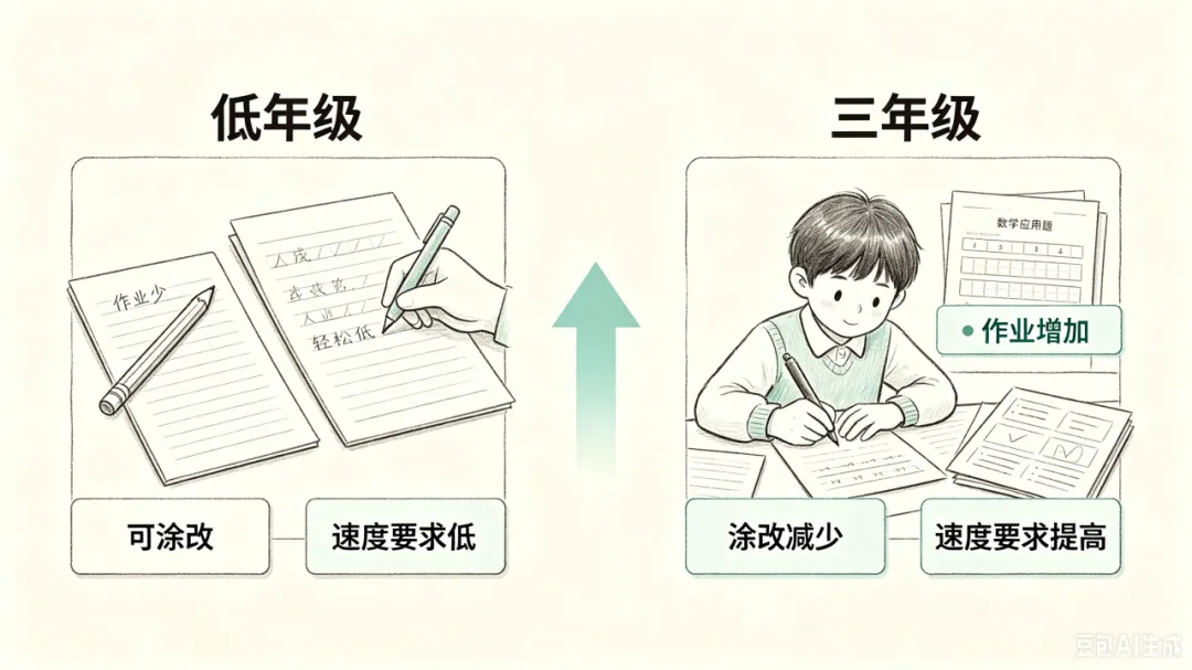 三年级是书写分水岭!作业试卷暴增,工整 + 速度缺一不可-第2张图片-四季读书网