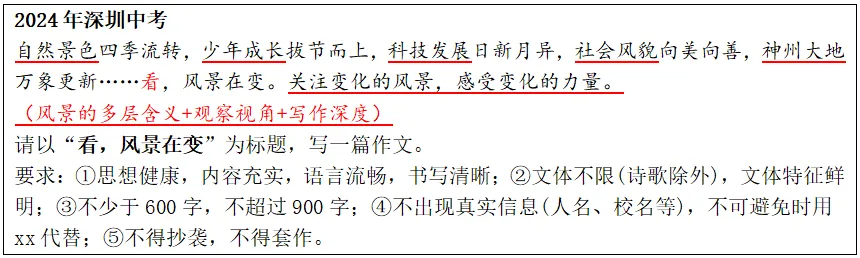 深圳中考作文演变|给2027届的中考语文备考指南-第4张图片-四季读书网 深圳中考作文演变|给2027届的中考语文备考指南-第4张图片-四季读书网