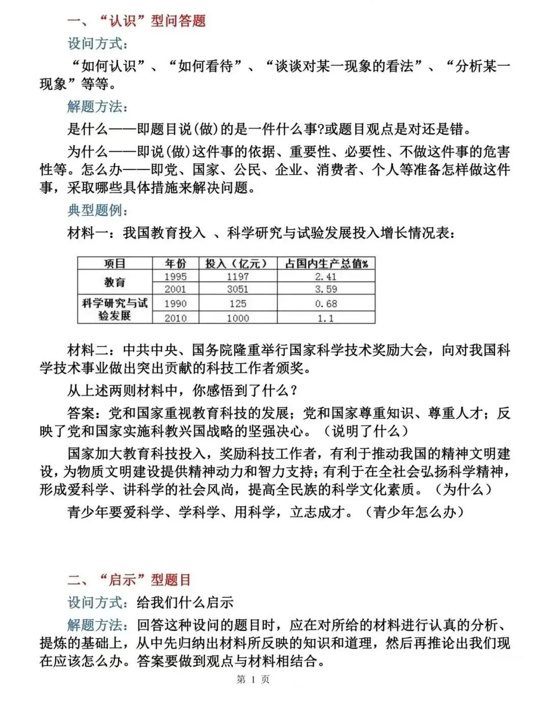中考道德与法治主观题十大答题技巧-第2张图片-四季读书网 中考道德与法治主观题十大答题技巧-第2张图片-四季读书网