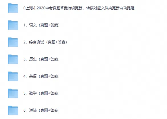 【中考真题】2026年上海市中考各科真题试卷及答案可打印-第1张图片-四季读书网 【中考真题】2026年上海市中考各科真题试卷及答案可打印-第1张图片-四季读书网