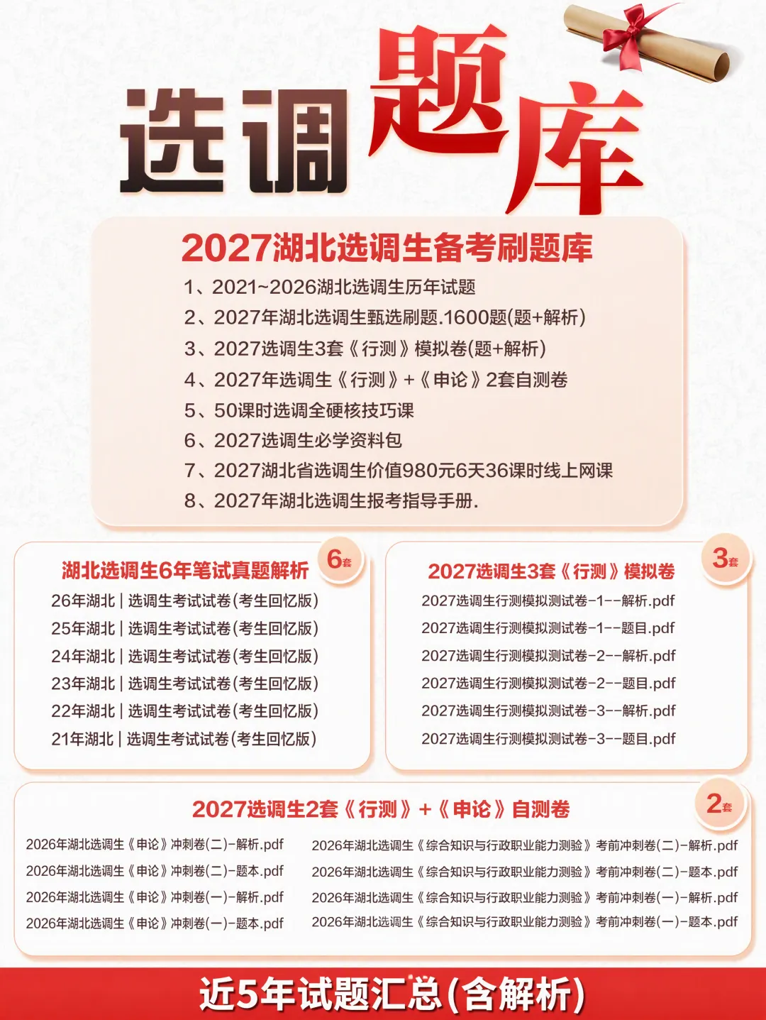 2027年湖北定向选调生|6年笔试真题+解析汇总-第9张图片-四季读书网 2027年湖北定向选调生|6年笔试真题+解析汇总-第9张图片-四季读书网