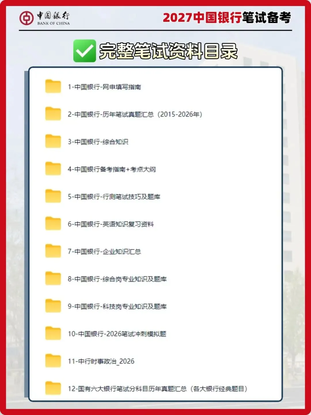 中国银行27秋招,笔试考什么?附真题资料-第2张图片-四季读书网