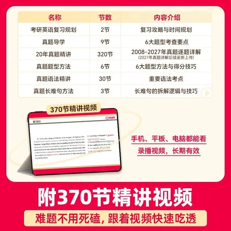 28考研英语强化备考:按需挑选真题版本,高效搭建真题复习体系-第5张图片-四季读书网 28考研英语强化备考:按需挑选真题版本,高效搭建真题复习体系-第5张图片-四季读书网