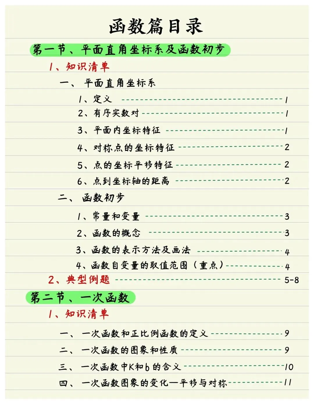 初中数学中考函数部分专练,解析详细,提分必备资料-第2张图片-四季读书网