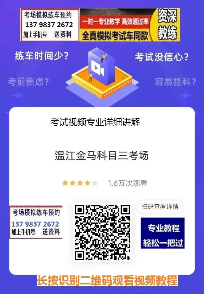 成都温江金马科目三考场考试视频讲解模拟练车路线图必过培训教程-第6张图片-四季读书网