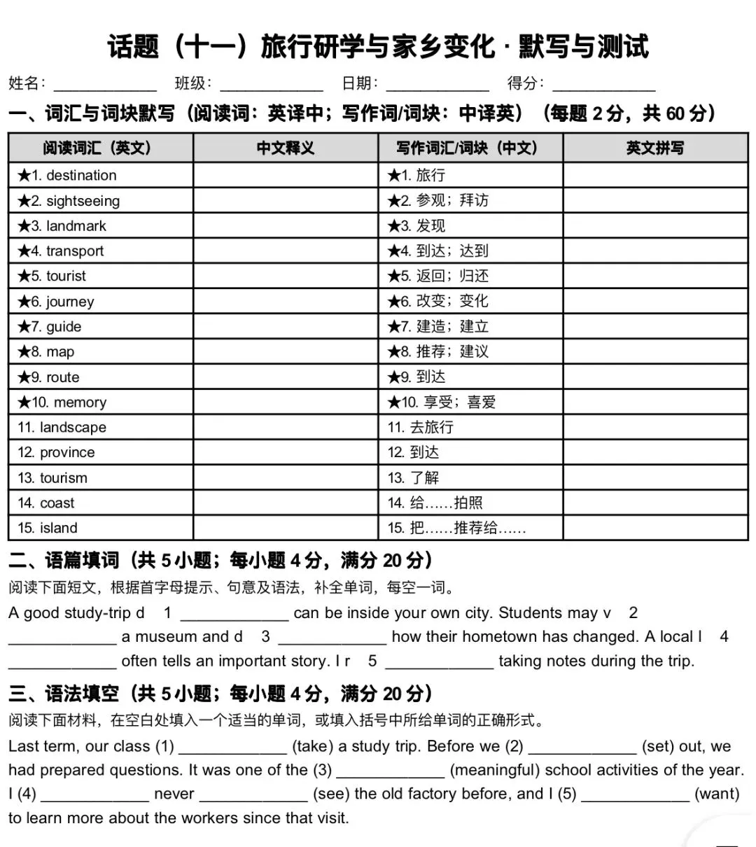 中考英语一轮复习 | 从主题词汇开始-第12张图片-四季读书网 中考英语一轮复习 | 从主题词汇开始-第12张图片-四季读书网