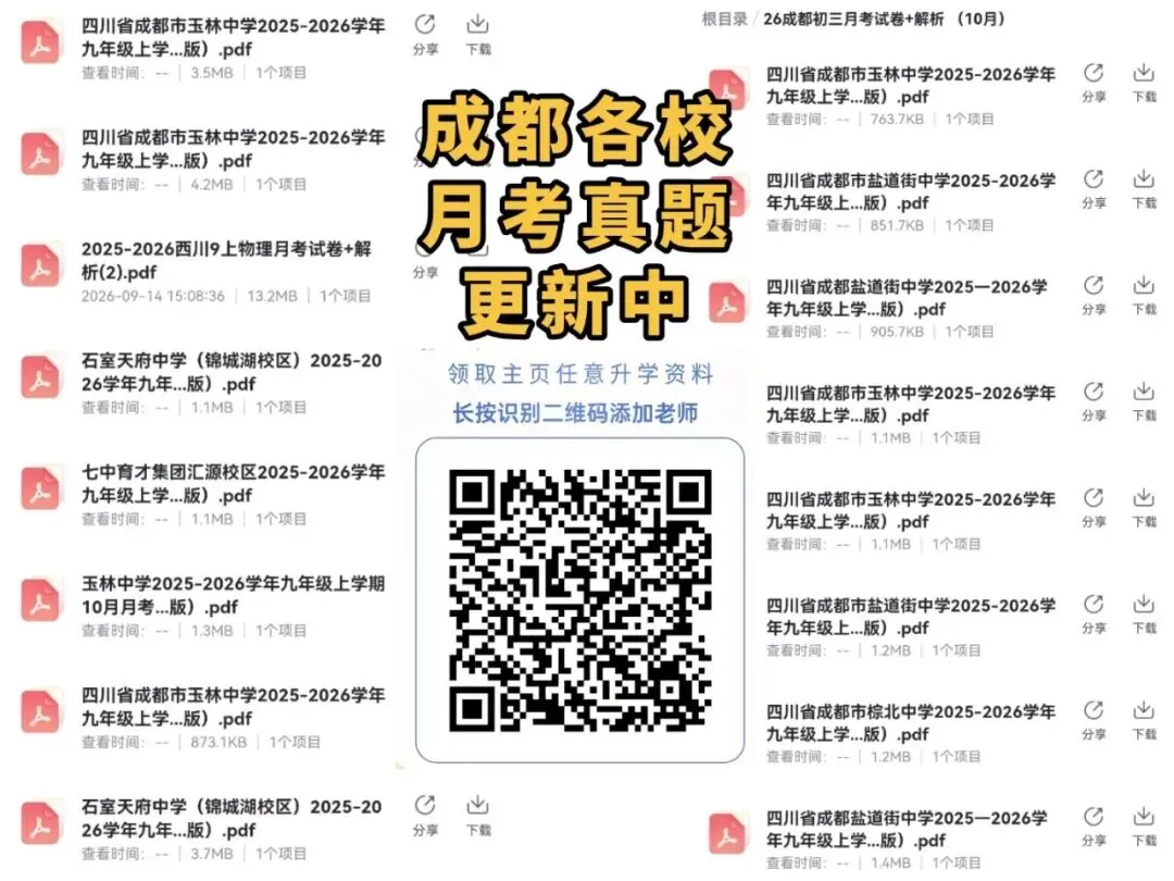 成都中考＂低分进重高＂真相(附各校月考真题)-第2张图片-四季读书网