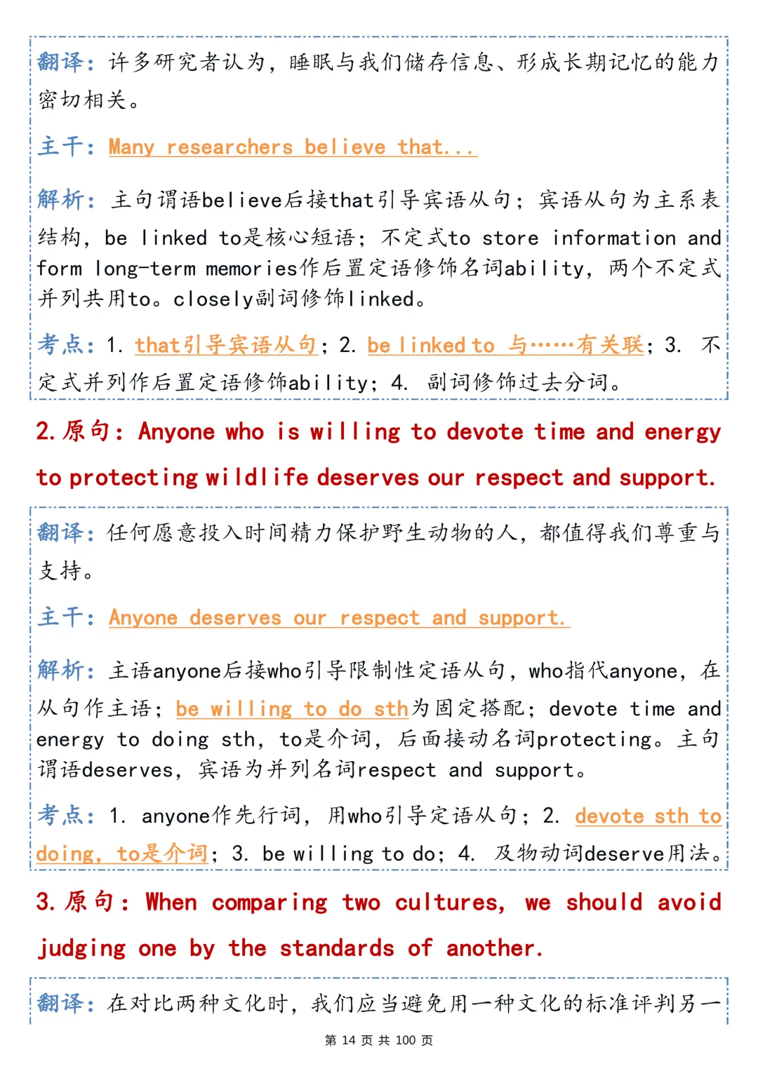 高考英语长难句精讲|主干 + 语法考点,直接打印背诵-第14张图片-四季读书网
