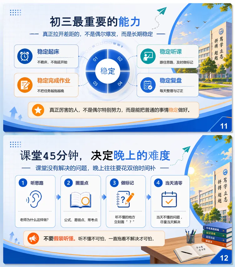 【主题班会】初三九年级上学期第一课主题班会《做有准备之人》PPT课件发言稿-第8张图片-四季读书网 【主题班会】初三九年级上学期第一课主题班会《做有准备之人》PPT课件发言稿-第8张图片-四季读书网
