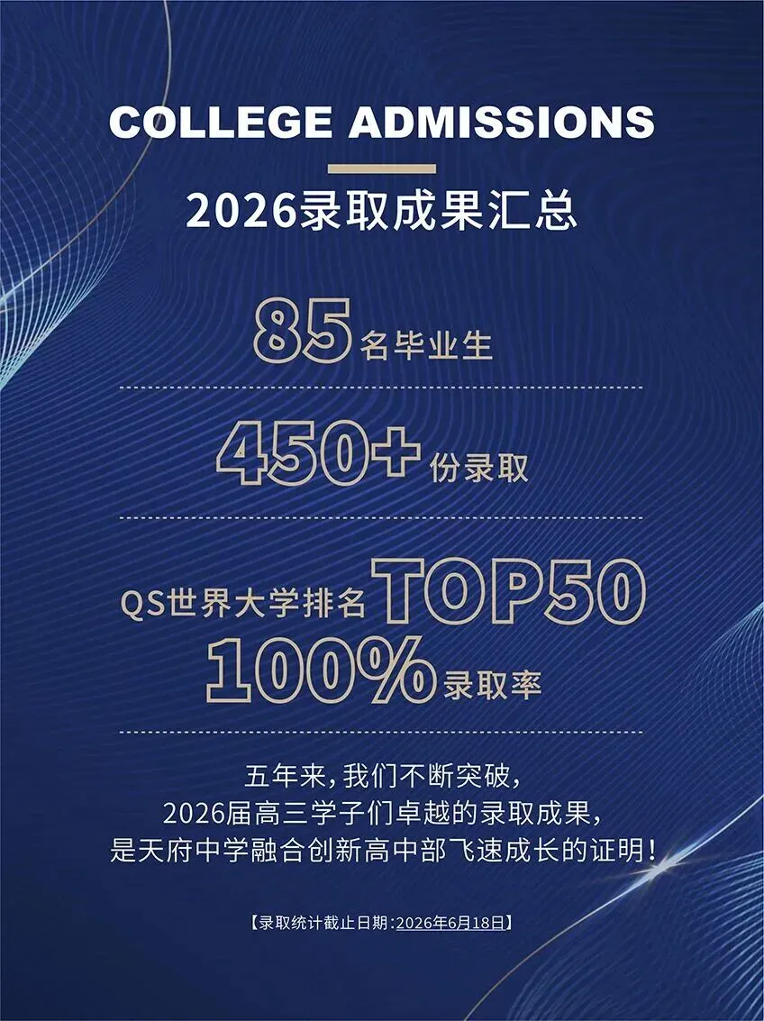天府中学融合创新高中部|2026级初三新生招生正式启动-第13张图片-四季读书网