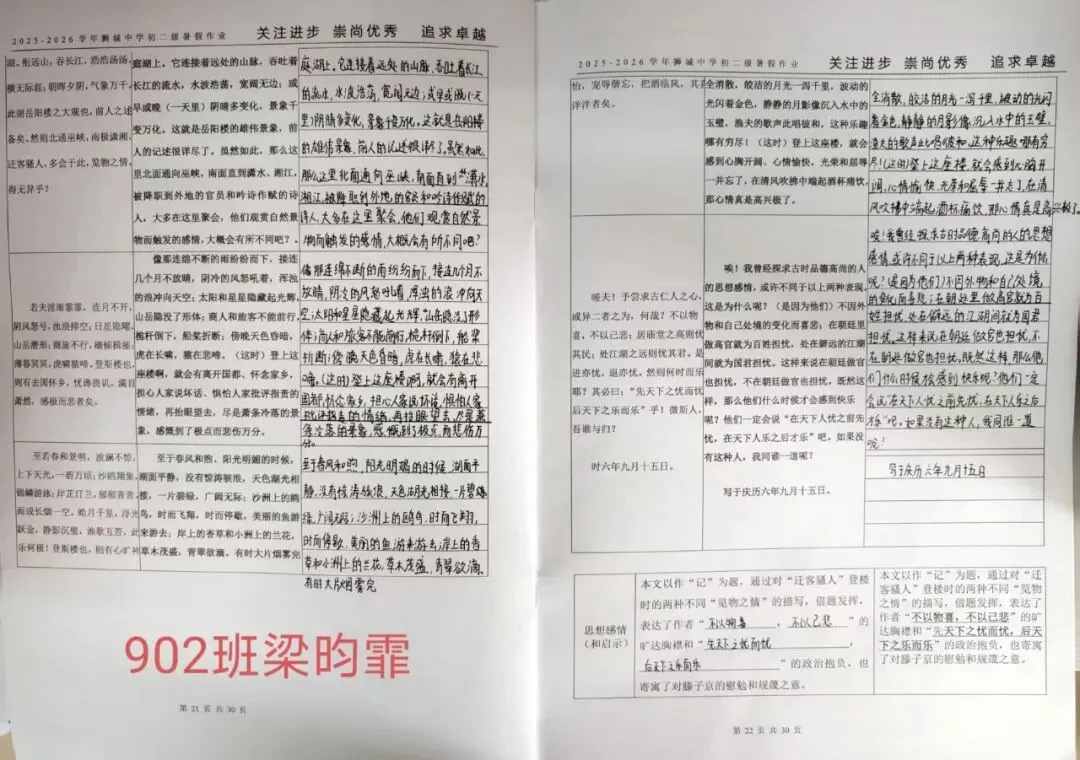 夏日耕耘结硕果,蓄力初三展收获 ——九年级优秀暑假作业评选-第3张图片-四季读书网 夏日耕耘结硕果,蓄力初三展收获 ——九年级优秀暑假作业评选-第3张图片-四季读书网