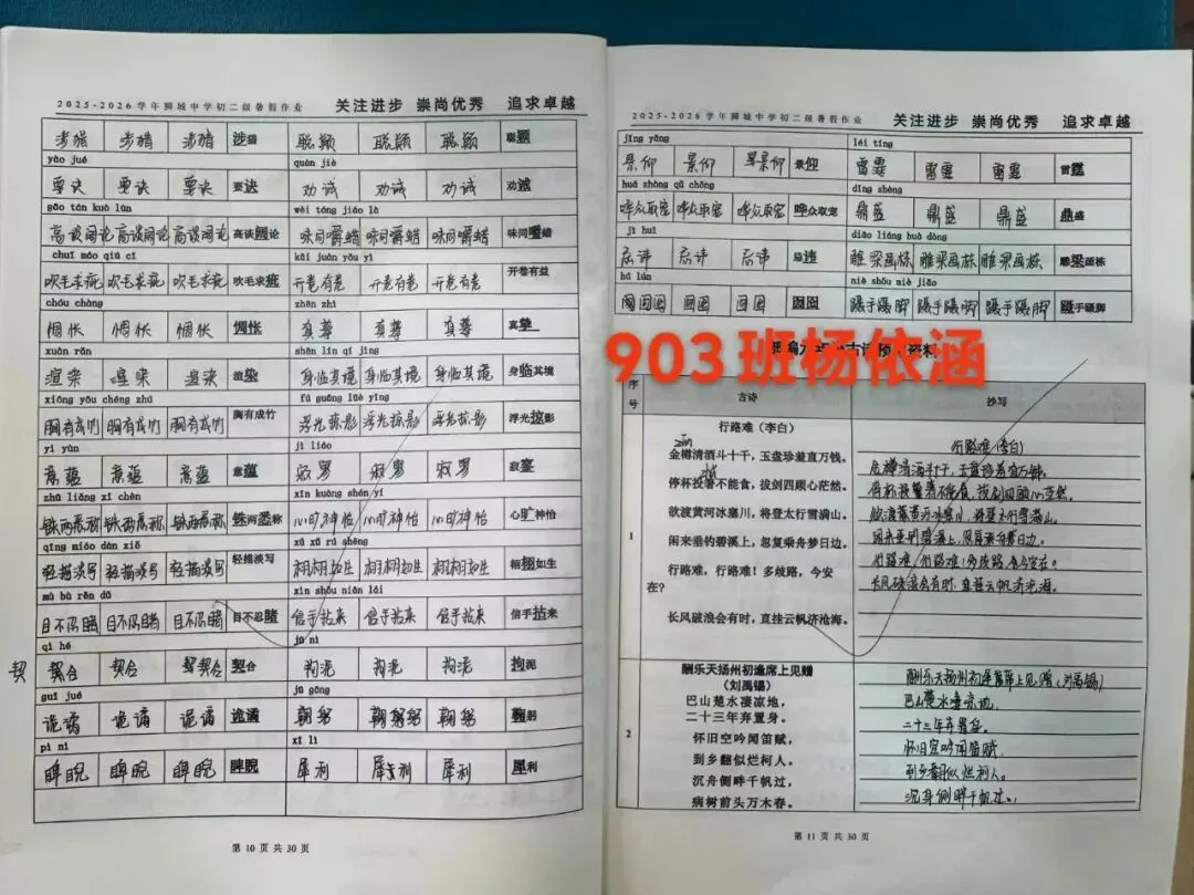 夏日耕耘结硕果,蓄力初三展收获 ——九年级优秀暑假作业评选-第5张图片-四季读书网 夏日耕耘结硕果,蓄力初三展收获 ——九年级优秀暑假作业评选-第5张图片-四季读书网