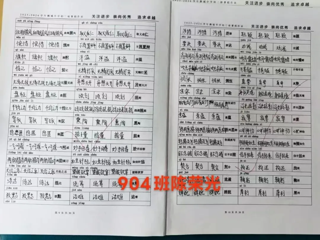 夏日耕耘结硕果,蓄力初三展收获 ——九年级优秀暑假作业评选-第8张图片-四季读书网 夏日耕耘结硕果,蓄力初三展收获 ——九年级优秀暑假作业评选-第8张图片-四季读书网