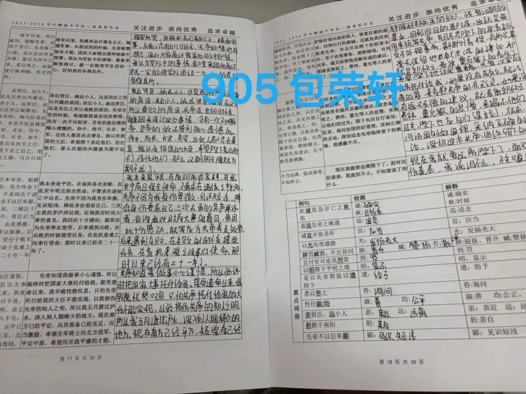 夏日耕耘结硕果,蓄力初三展收获 ——九年级优秀暑假作业评选-第9张图片-四季读书网 夏日耕耘结硕果,蓄力初三展收获 ——九年级优秀暑假作业评选-第9张图片-四季读书网