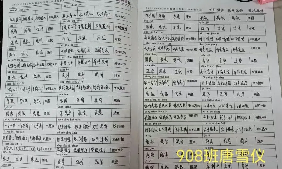 夏日耕耘结硕果,蓄力初三展收获 ——九年级优秀暑假作业评选-第13张图片-四季读书网 夏日耕耘结硕果,蓄力初三展收获 ——九年级优秀暑假作业评选-第13张图片-四季读书网