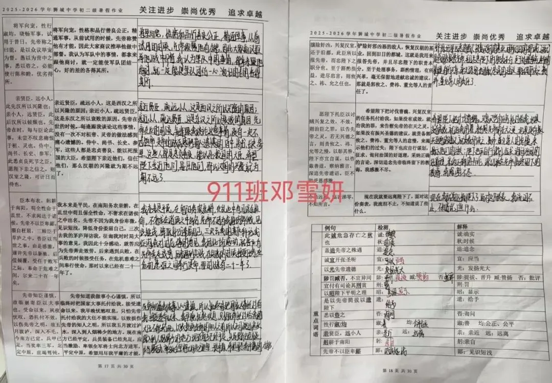 夏日耕耘结硕果,蓄力初三展收获 ——九年级优秀暑假作业评选-第14张图片-四季读书网 夏日耕耘结硕果,蓄力初三展收获 ——九年级优秀暑假作业评选-第14张图片-四季读书网