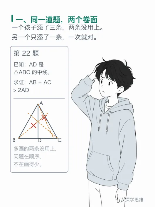 初二几何:辅助线不知从哪下手,多半是顺序反了-第2张图片-四季读书网 初二几何:辅助线不知从哪下手,多半是顺序反了-第2张图片-四季读书网
