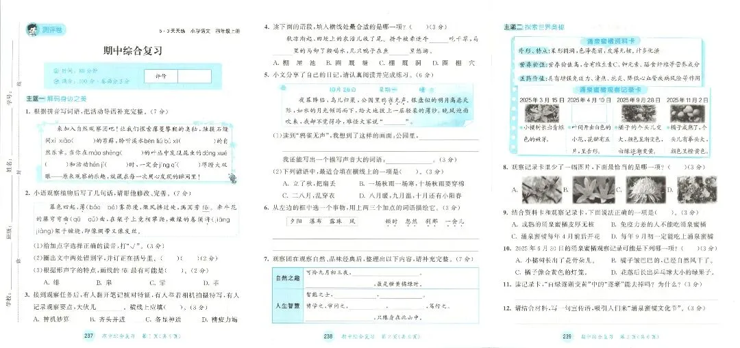 人教版四年级上册语文单元试卷+期中试卷+期末试卷》共11套含答案 完整版可打印-第9张图片-四季读书网 人教版四年级上册语文单元试卷+期中试卷+期末试卷》共11套含答案 完整版可打印-第9张图片-四季读书网