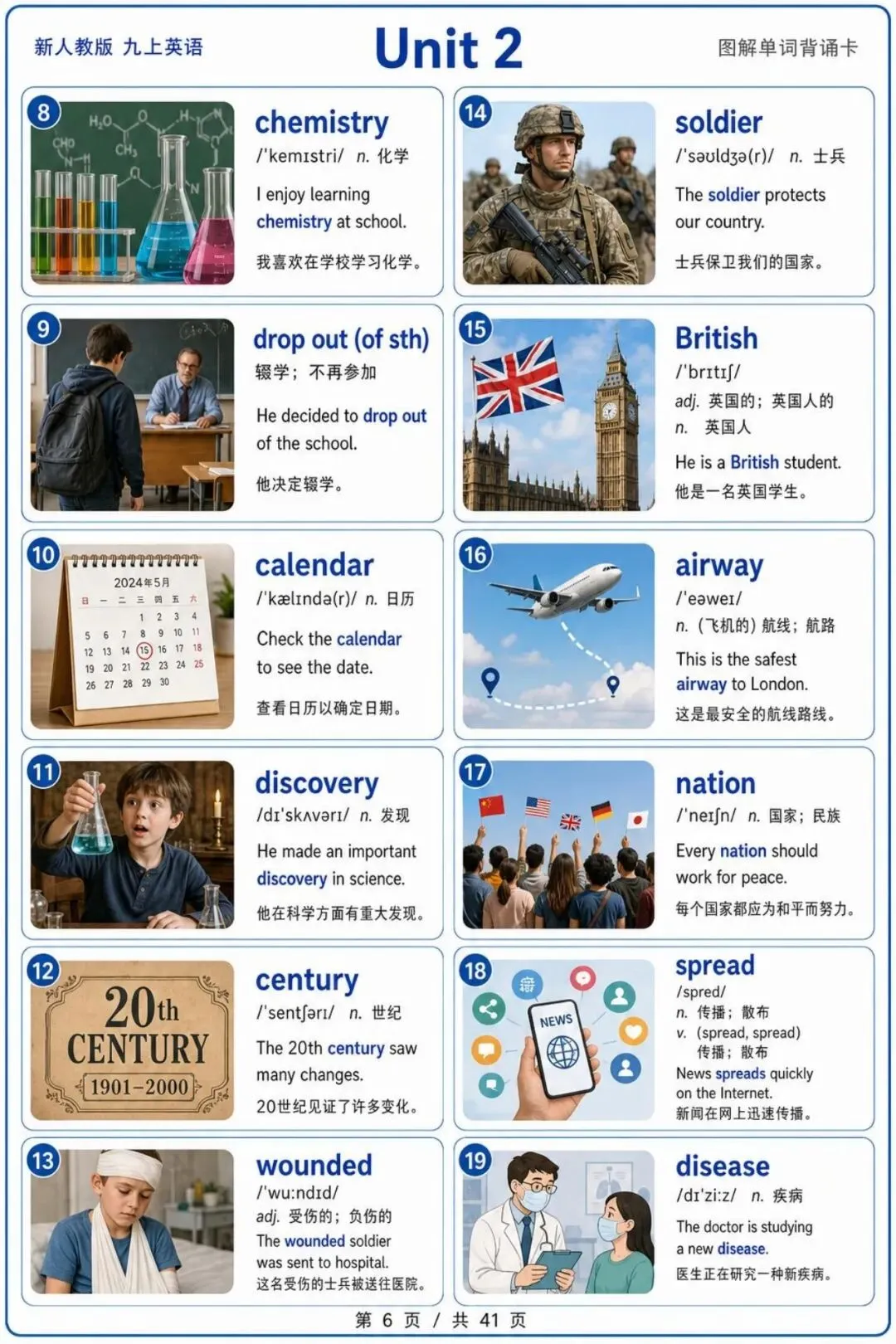 中考群福利!人教新版九上英语单词图解背诵卡(必打印)-第9张图片-四季读书网 中考群福利!人教新版九上英语单词图解背诵卡(必打印)-第9张图片-四季读书网