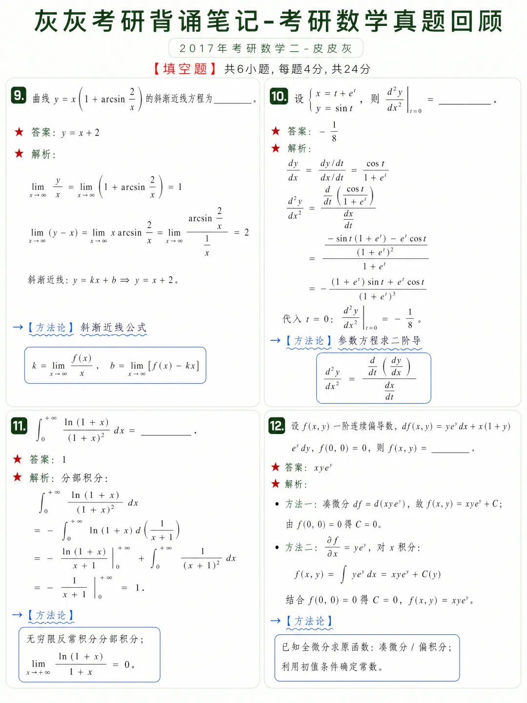 【2017年】考研数学二真题回顾-第4张图片-四季读书网