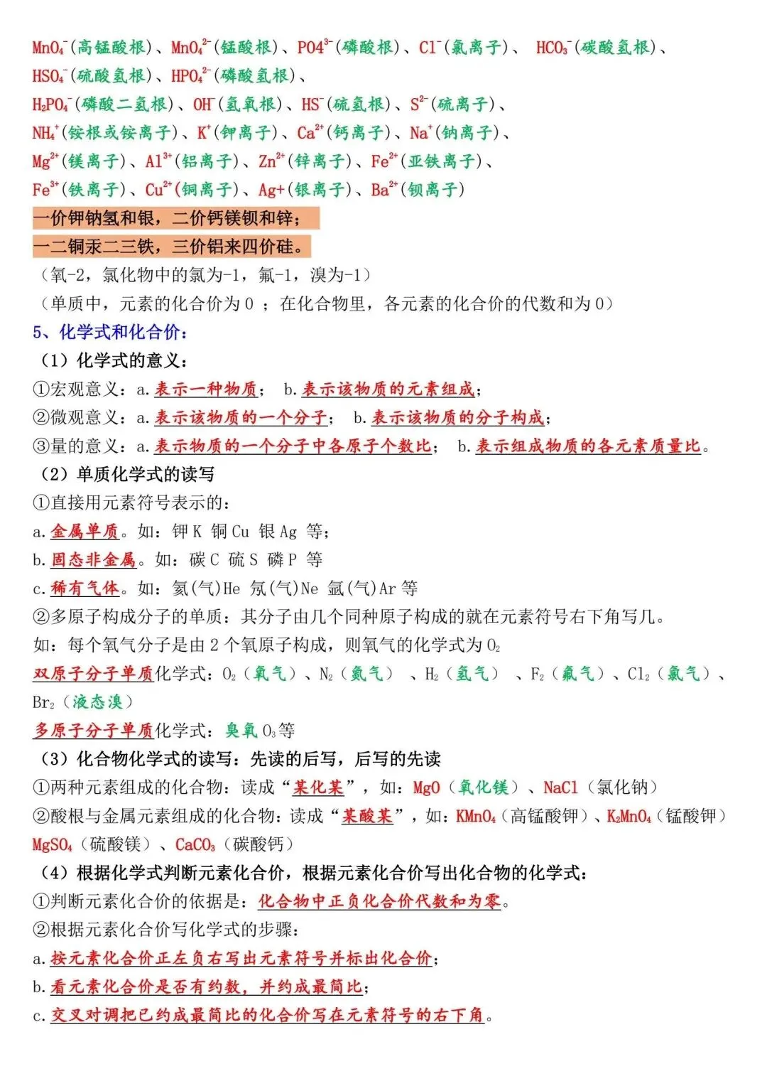 初中化学(中考化学)必熟悉的知识点汇总!转给孩子,中考上岸!-第3张图片-四季读书网