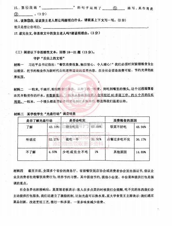 【初一/六上】2025年哈47六(上)语文九月月考试题及答案1010-第7张图片-四季读书网 【初一/六上】2025年哈47六(上)语文九月月考试题及答案1010-第7张图片-四季读书网