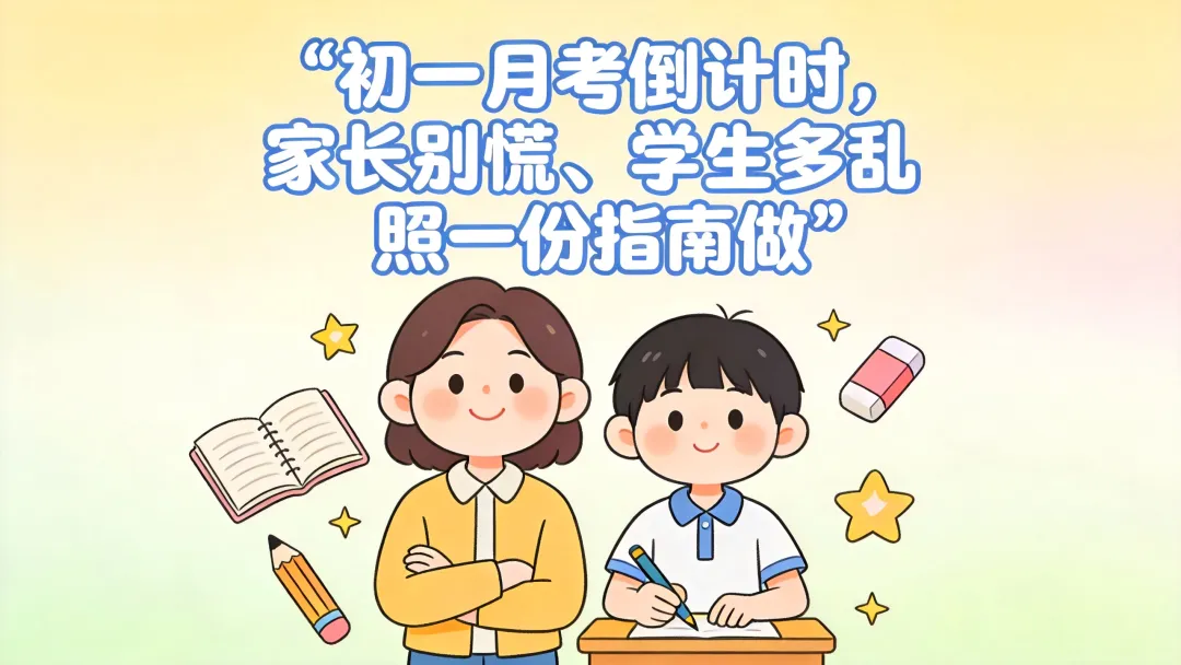 初一第一次月考倒计时,家长别慌、学生别乱,照这份指南做-第1张图片-四季读书网 初一第一次月考倒计时,家长别慌、学生别乱,照这份指南做-第1张图片-四季读书网