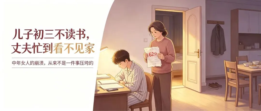 儿子初三不读书,丈夫忙到看不见家:中年女人的崩溃,从来不是一件事压垮的-第1张图片-四季读书网 儿子初三不读书,丈夫忙到看不见家:中年女人的崩溃,从来不是一件事压垮的-第1张图片-四季读书网