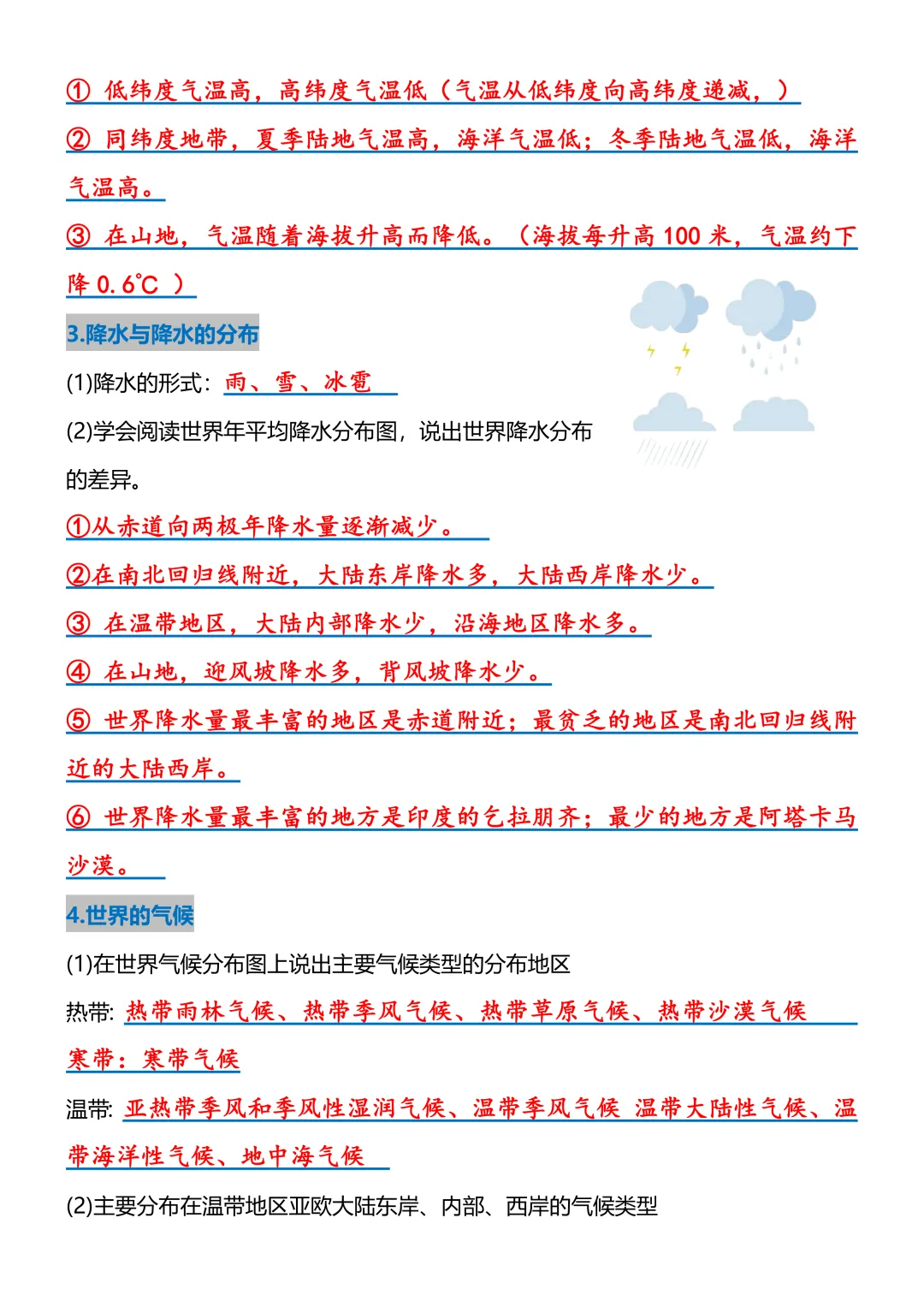 【初一资料】2026 新版七年级上册人教版地理课内考点知识汇总,完整电子版可打印使用!-第4张图片-四季读书网