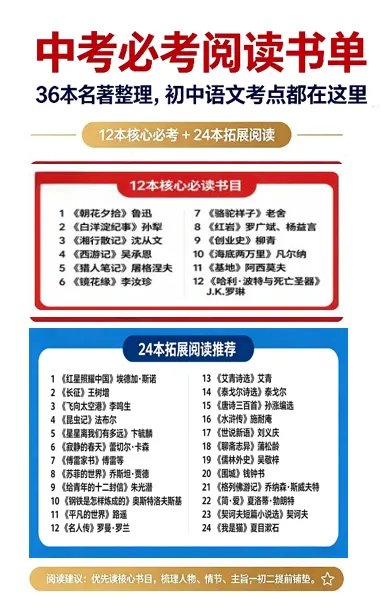 中考必考阅读书单|36 本名著整理,初中语文考点都在这里-第1张图片-四季读书网 中考必考阅读书单|36 本名著整理,初中语文考点都在这里-第1张图片-四季读书网