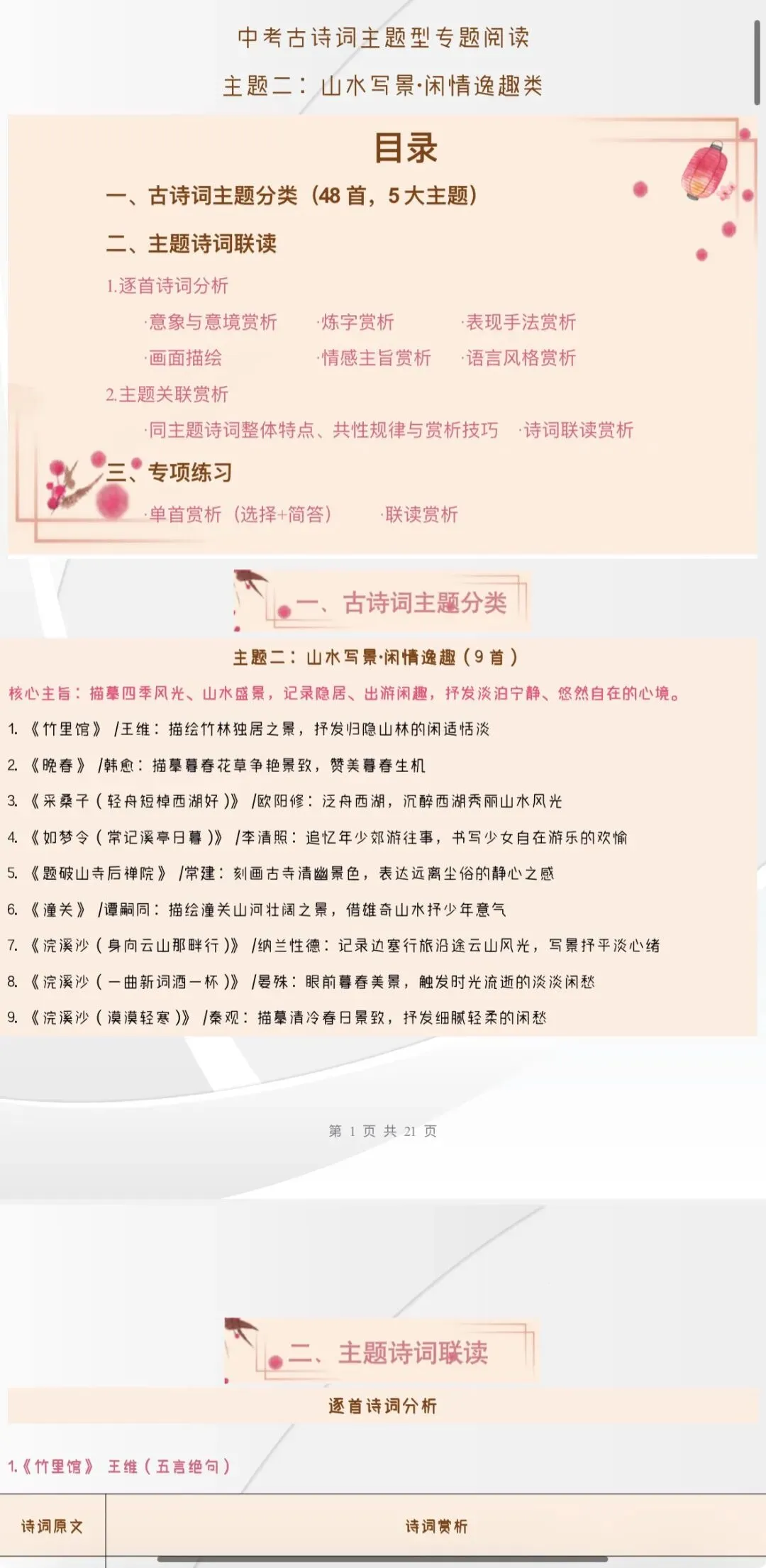 2027年中考语文:古代诗歌阅读主题题型专项讲练【习题+课件】40份含答案解析(全国通用)全部电子版文档文末有获取方式-第17张图片-四季读书网 2027年中考语文:古代诗歌阅读主题题型专项讲练【习题+课件】40份含答案解析(全国通用)全部电子版文档文末有获取方式-第17张图片-四季读书网